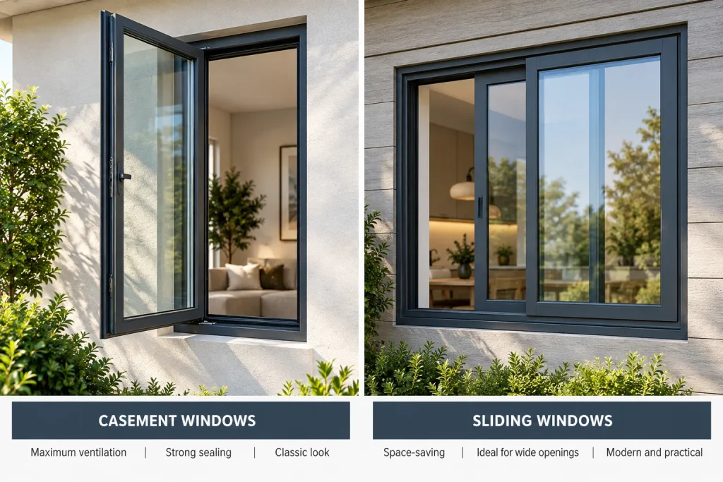 casement vs sliding windows